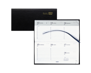 Zak Agenda Lima Breprint Zwart - 1 week per 2 pagina's