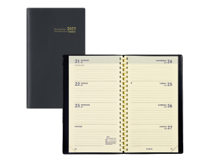 Zak Agenda Genova Interplan Zwart - 1 week per 2 pagina's