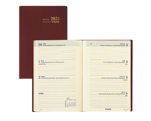 Zak Agenda Seta Delta Rood - 1 week per 2 pagina's