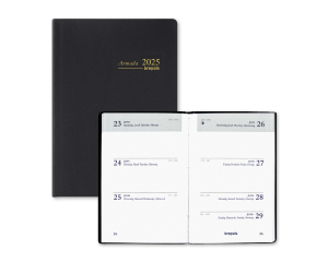 Zak Agenda Seta Armada Zwart - 1 week per 2 pagina's