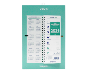 Wandkalender op schild - 2 weken overzicht