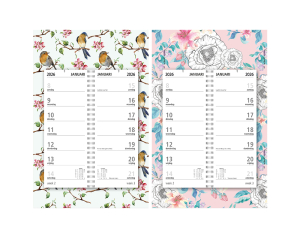 Wandkalender Birds & Garden - 2 weken overzicht