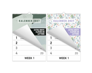 Weekkalender Modern + Nature Optivision - 1 week per pagina