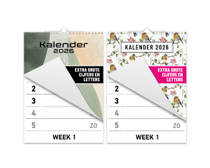 Weekkalender Birds & Interior Optivision - 1 week per pagina
