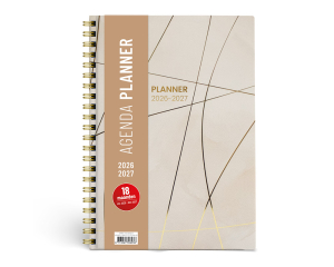 Planner spiraal Elara crème - 29x21cm