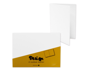 Dubbele kaarten wit | 225grams 15 stuks