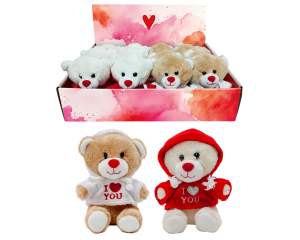 Knuffelbeer met hoodie - 12cm