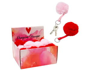 Pompom sleutelhanger Love