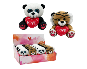 Panda / Tijger knuffel - 12cm