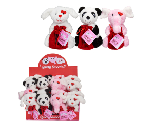 Pluche Sweeties gevuld met snoepjes 60gram