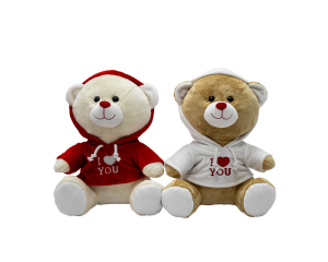 Knuffelbeer met hoodie - 30cm