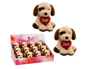 Knuffel Hond Love - 12cm