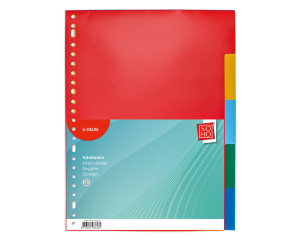 Tabbladen kunststof 5-delig