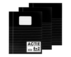 10-pak Schriften A5 lijn Zwart