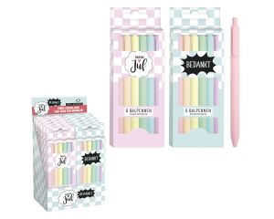 Balpennen Liefste Juf / Bedankt voor het schooljaar 6 stuks