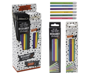 Potloden met gum 6stuks - Bedankt voor het schooljaar