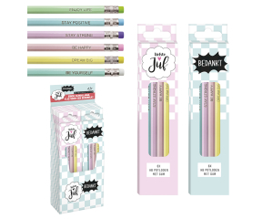 Potloden met gum 6stuks - Bedankt voor het schooljaar