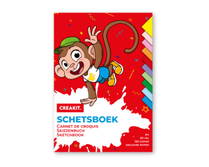 Schetsboek A4 gekleurd papier KIDS