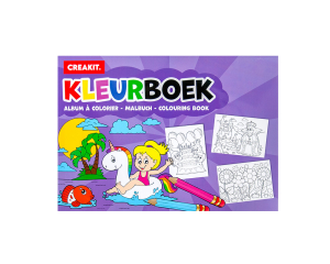 Kleurboek A4 paars KIDS