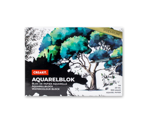 Aquarelblok A4 20 vel 300grs PREMIUM