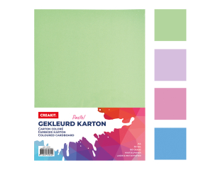 Karton A4 Gekleurd - 50 vel, 150 grams Pastel ALLROUND