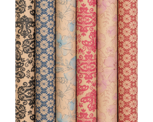 Rol kadopapier Krafty Flowers 2mx70cm