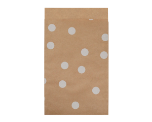 Geschenkzakjes Kraft Stip 12x19cmwit 200 stuks
