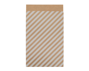 Geschenkzakjes Kraft Lijn 12x19cm wit 200 stuks