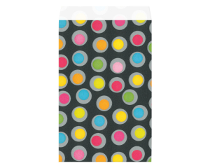 Geschenkzakjes Dots zwart 12x19cm200 stuks
