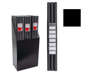 3pak Kaftpapier + labels zwart 2mx70cm