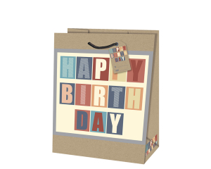 Geschenktas Birthday Gents M