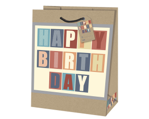 Geschenktas Birthday Gents L