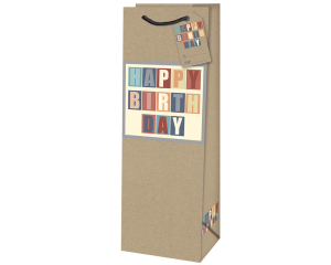 Geschenktas Birthday Gents Bottle