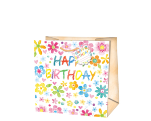 Geschenktas Birthday Flowers S