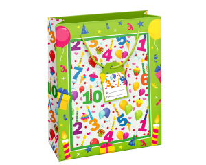 Geschenktas Birthday Numbers L