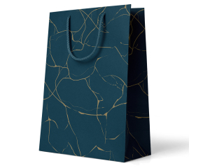 Geschenktas Luxury marineblauw L