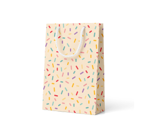 Geschenktas Confetti peach M