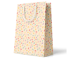 Geschenktas Confetti peach L