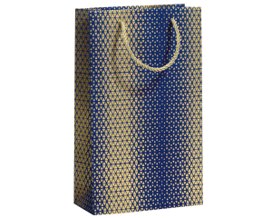 Geschenktas Touch Blue 2xBottle 34x20cm