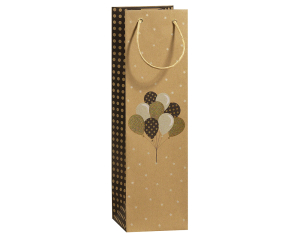 Geschenktas Golden Balloons Bottle