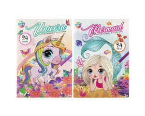 Glitter Kleur en Stickerboek A4