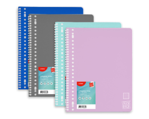 2-pak Collegeblok PP A4 ruit 10mm