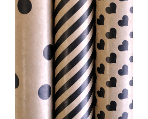 Rol kadopapier Kraft - Zwart 2mx70cm