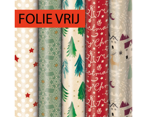 Kerstpapier Nordic Mountain 1,5mx70cm