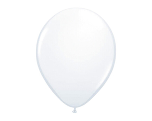 Ballonnen Metallic wit 10 stuks - 30cm