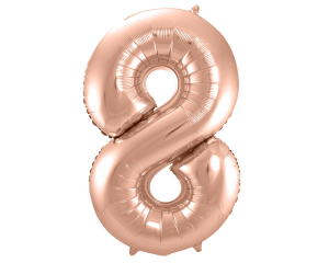 Cijferballon 8 Rosé