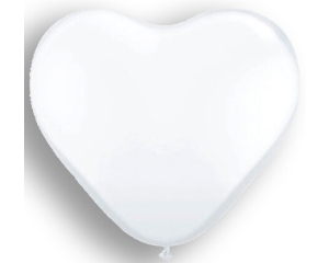 Ballonnen Hart Wit 8 stuks - 30cm