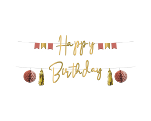 Letterslinger Happy Birthday Rood