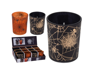 Halloween Kaars in glas 10x8cm