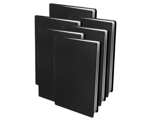 Rekbare boekenkaft A4 Zwart 6 stuks